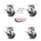 Service Caster 4 Inch Kingpinless V Groove Semi Steel Wheel Caster Set with Brake & Swivel Lock SCC-KP30S420-VGR-SLB-BSL-4 - alternate 6